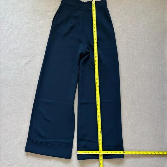 Forever 21 navy blue sailor pants. - Picture 8 of 10